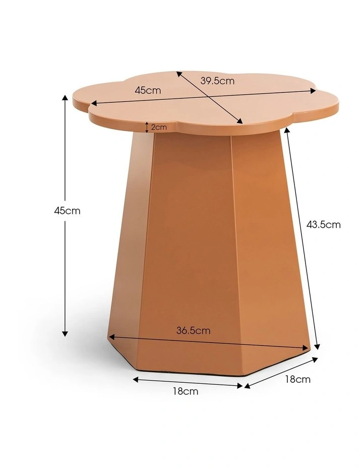 Essie Scallop Side Table In Copper Clay image 7