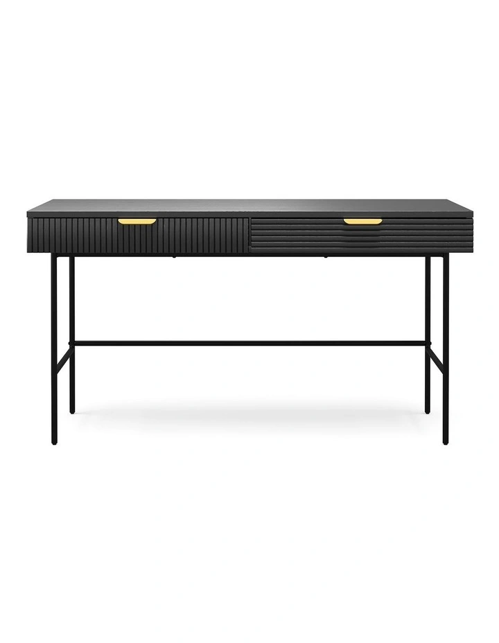 Kina Ripple Desk 140cm In Black Oak image 2