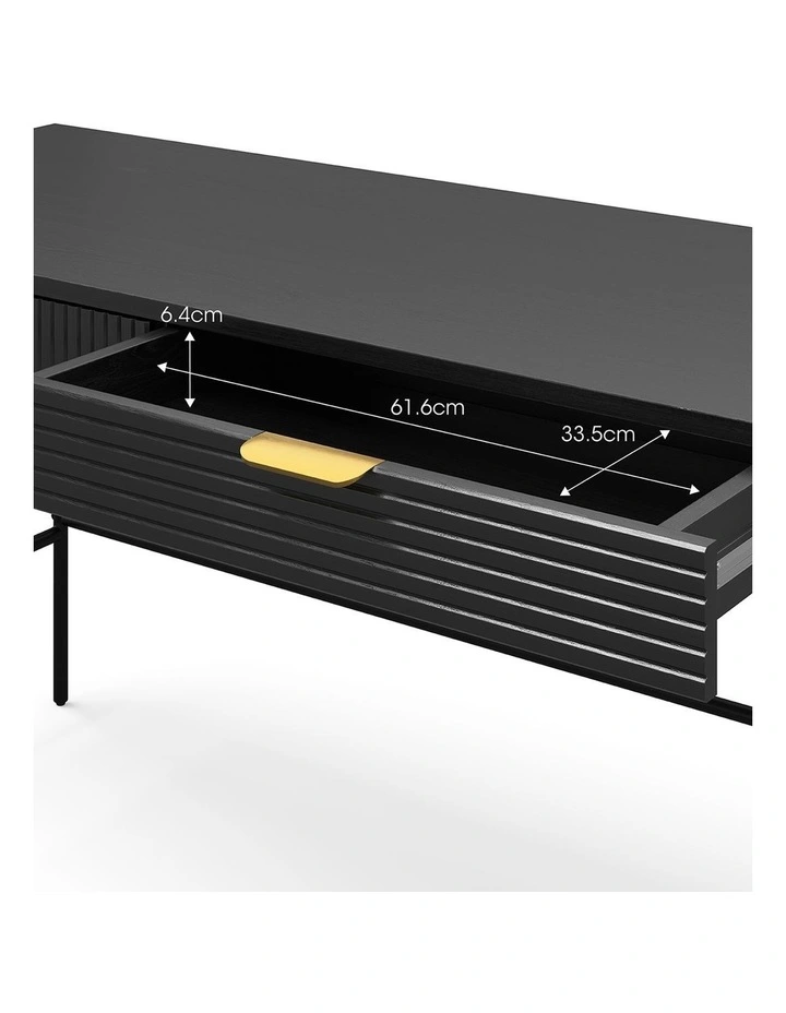 Kina Ripple Desk 140cm In Black Oak image 7