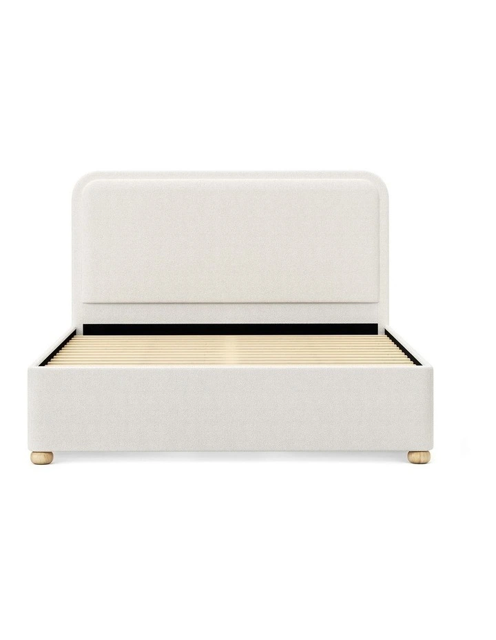 Lanore Queen 2 Drawer Storage Bed Frame In Canvas Ivory image 3