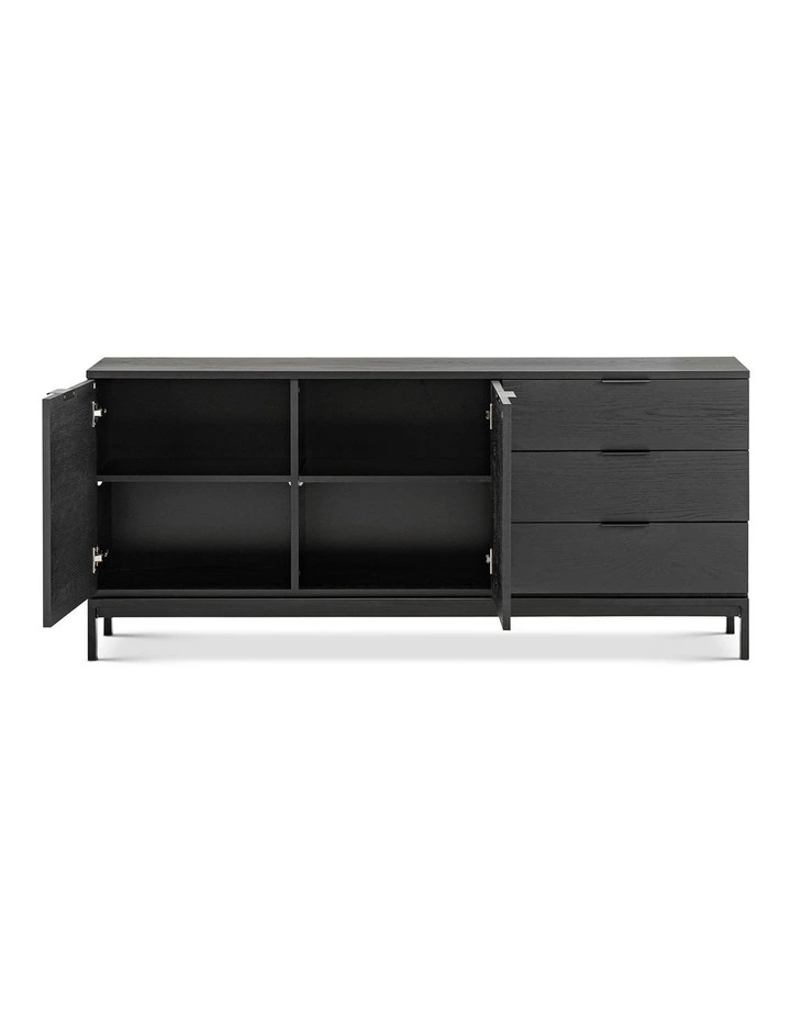 Macy Oak Sideboard Buffet In Black image 3