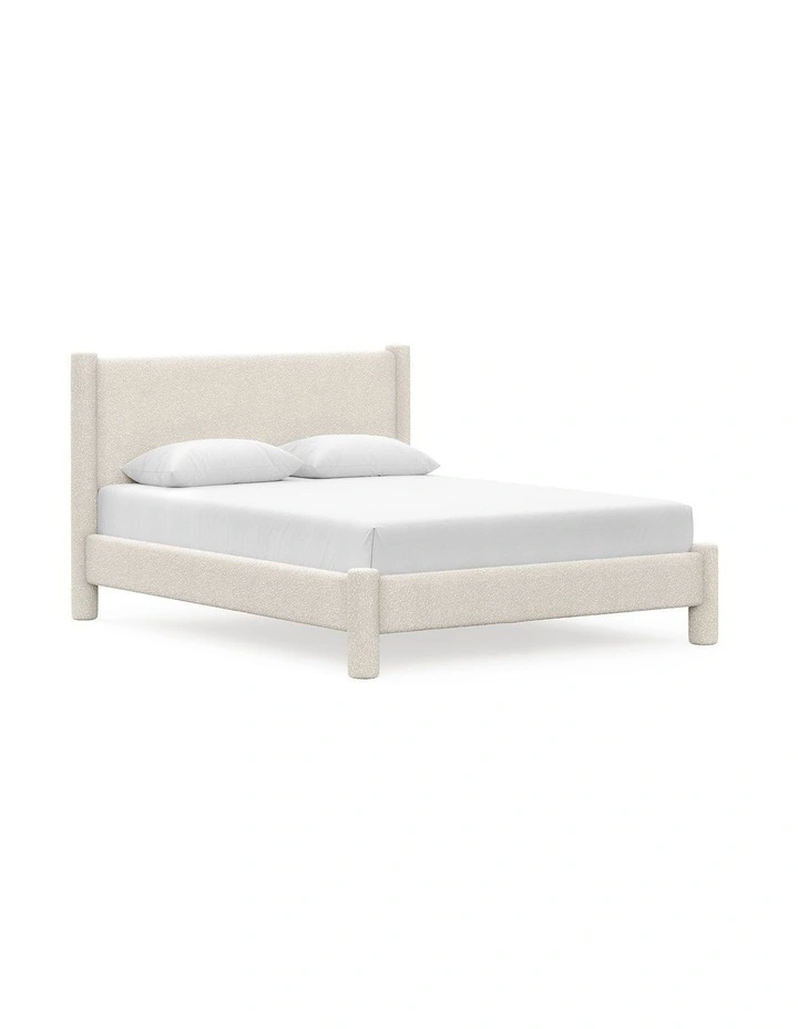 Liora Queen Bed Frame In Cream Boucle image 1