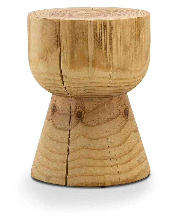 Kork Hourglass Stump Stool In Natural image 1