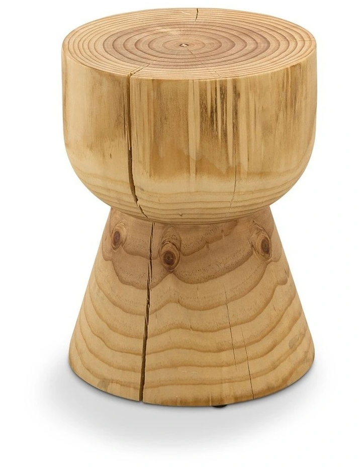 Kork Hourglass Stump Stool In Natural image 2
