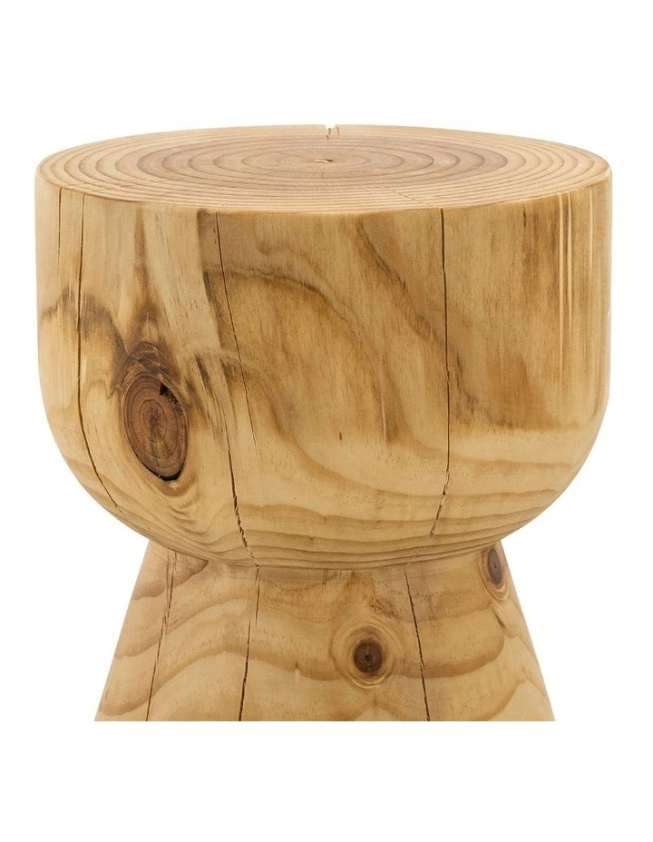 Kork Hourglass Stump Stool In Natural image 3