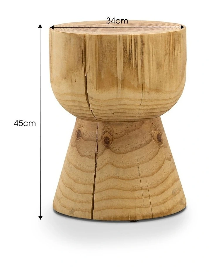 Kork Hourglass Stump Stool In Natural image 6