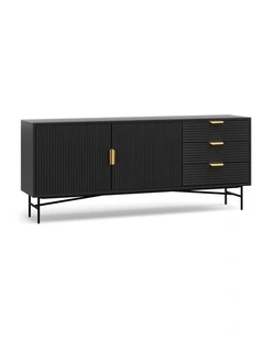 Kina Ripple Sideboard Buffet In Black Oak
