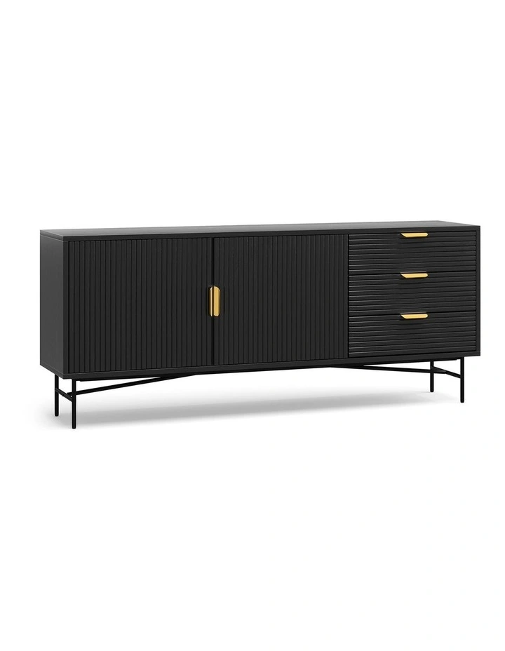 Kina Ripple Sideboard Buffet In Black Oak image 1