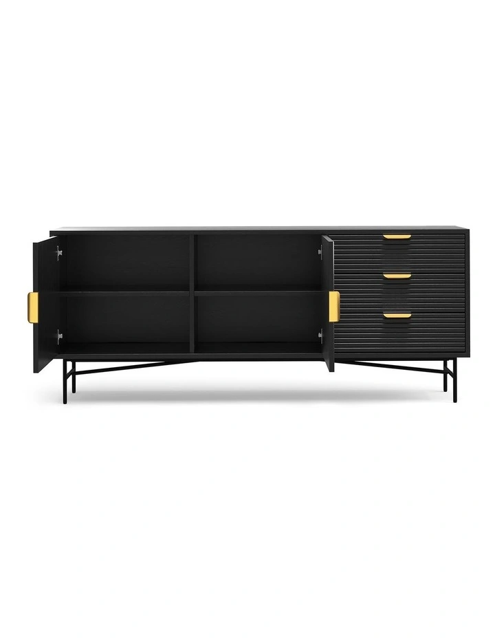 Kina Ripple Sideboard Buffet In Black Oak image 3