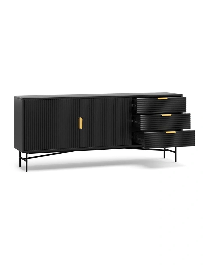 Kina Ripple Sideboard Buffet In Black Oak image 4
