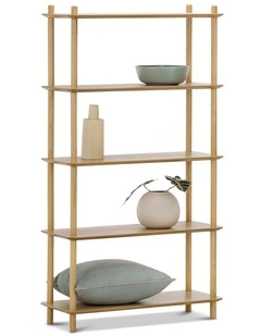 Rakk Tall Bookshelf In Natural Oak