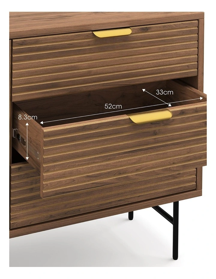 Kina Ripple Sideboard Buffet In Light Walnut image 6