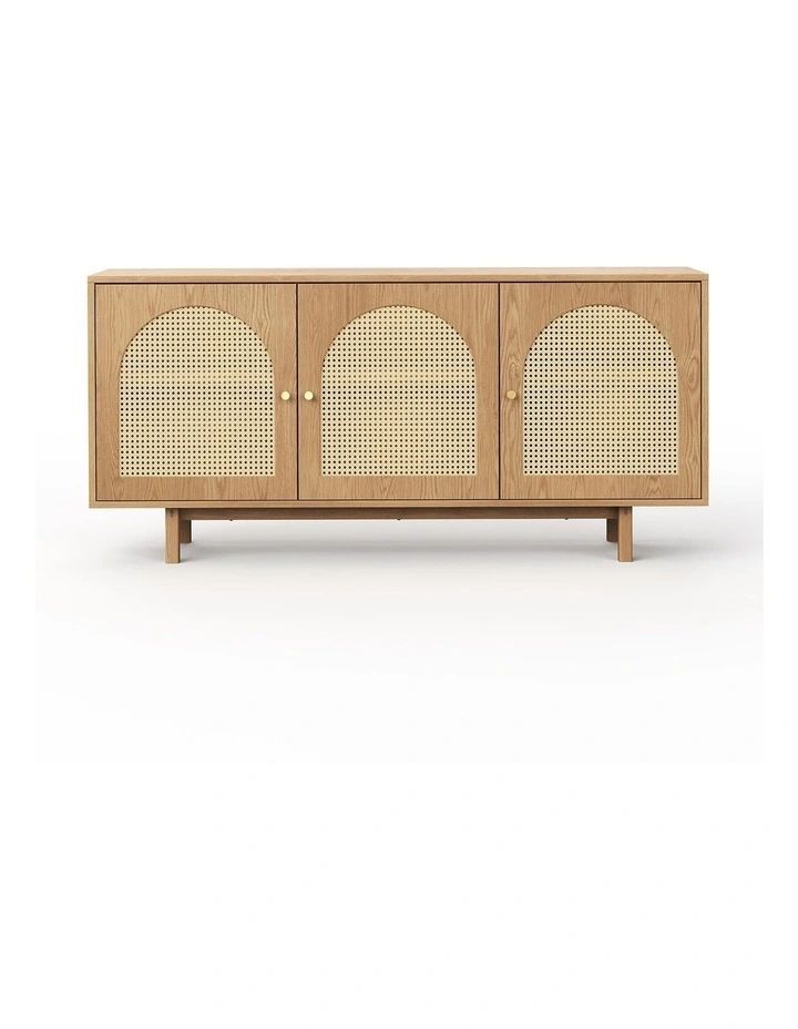 Cove Arch Rattan Sideboard In Natural Oak image 3
