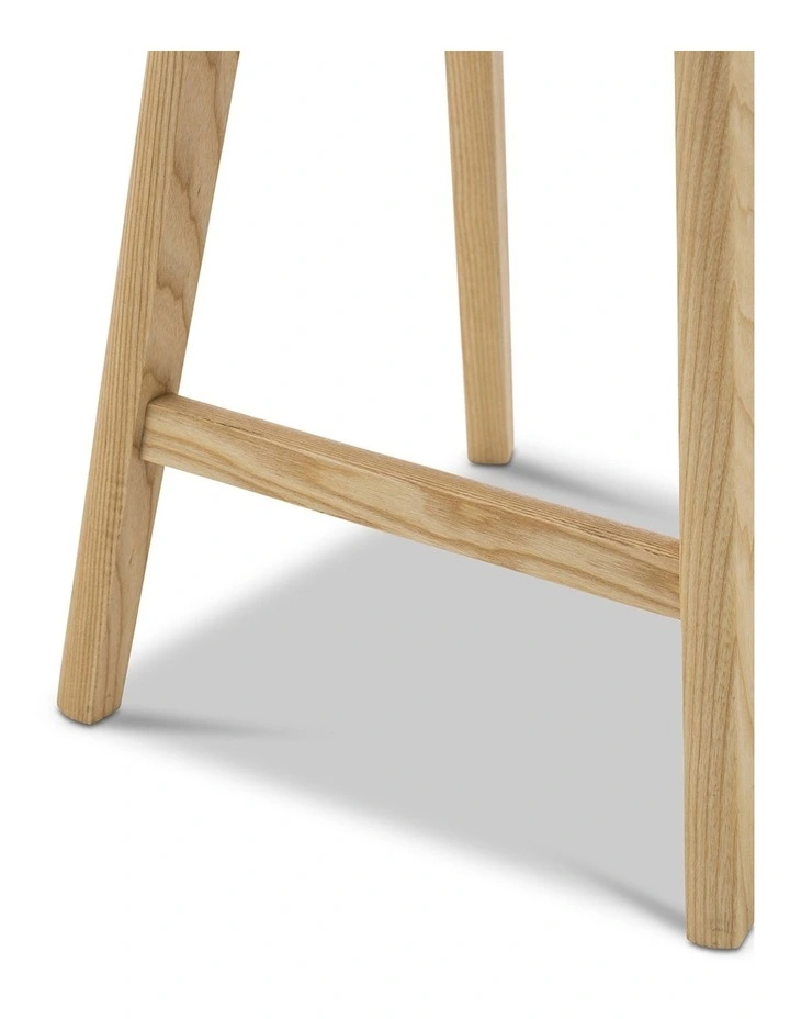 Moku Solid Ashwood Tractor Seat Barstool Set Of 2 In Natural image 6