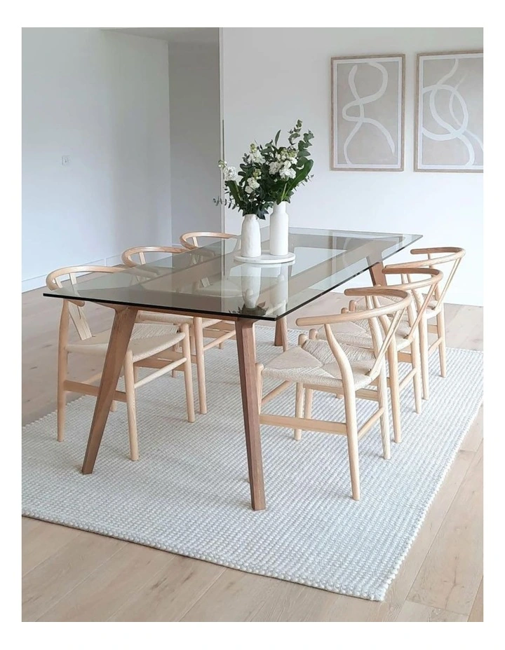 Arche Solid Ashwood Woven Cord Dining Chair Set Of 2 In Natural image 2