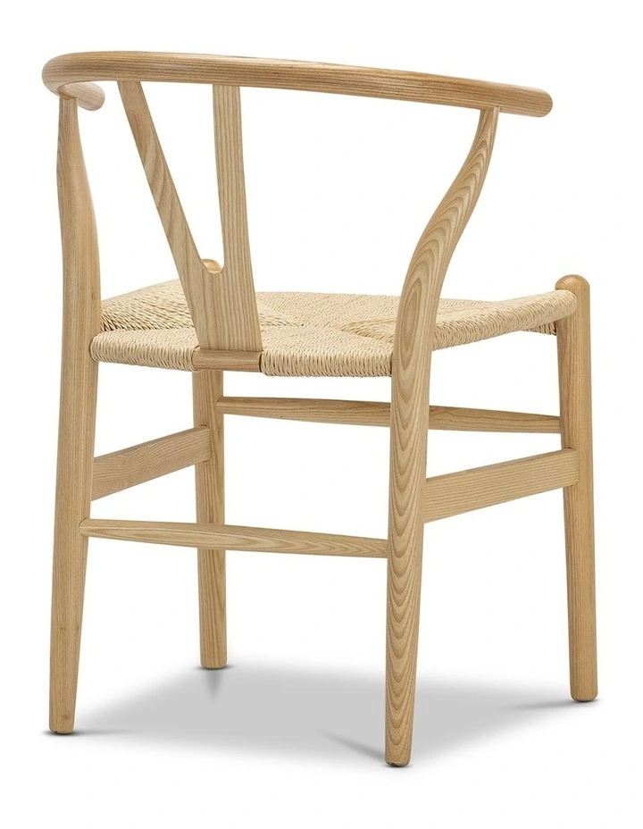 Arche Solid Ashwood Woven Cord Dining Chair Set Of 2 In Natural image 5