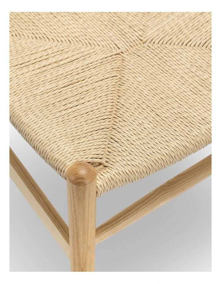 Arche Solid Ashwood Woven Cord Dining Chair Set Of 2 In Natural image 6