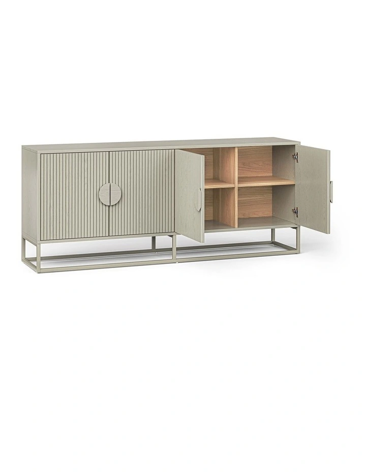 Braxton Ripple Sideboard Buffet In Putty image 4