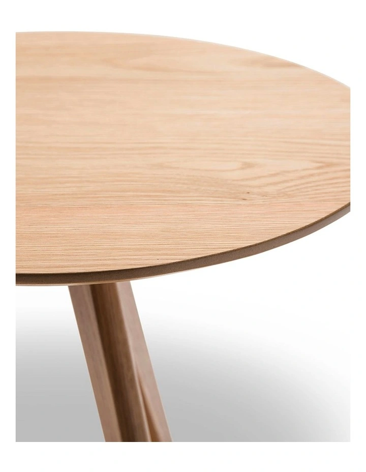 Slate Round Oak Side Table image 2
