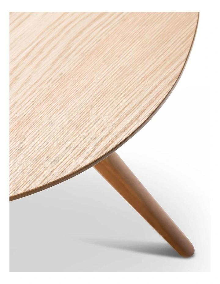 Slate Round Oak Side Table image 4