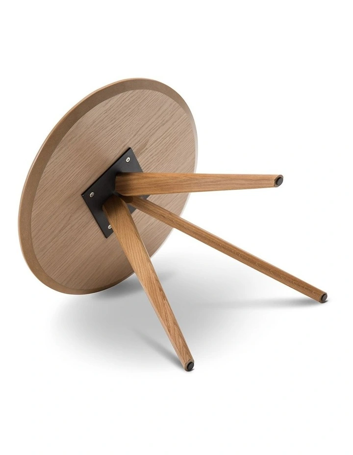 Slate Round Oak Side Table image 5