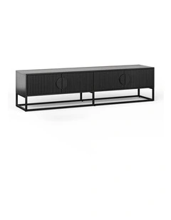 Braxton Ripple Tv Entertainment Unit 180cm In Black Oak