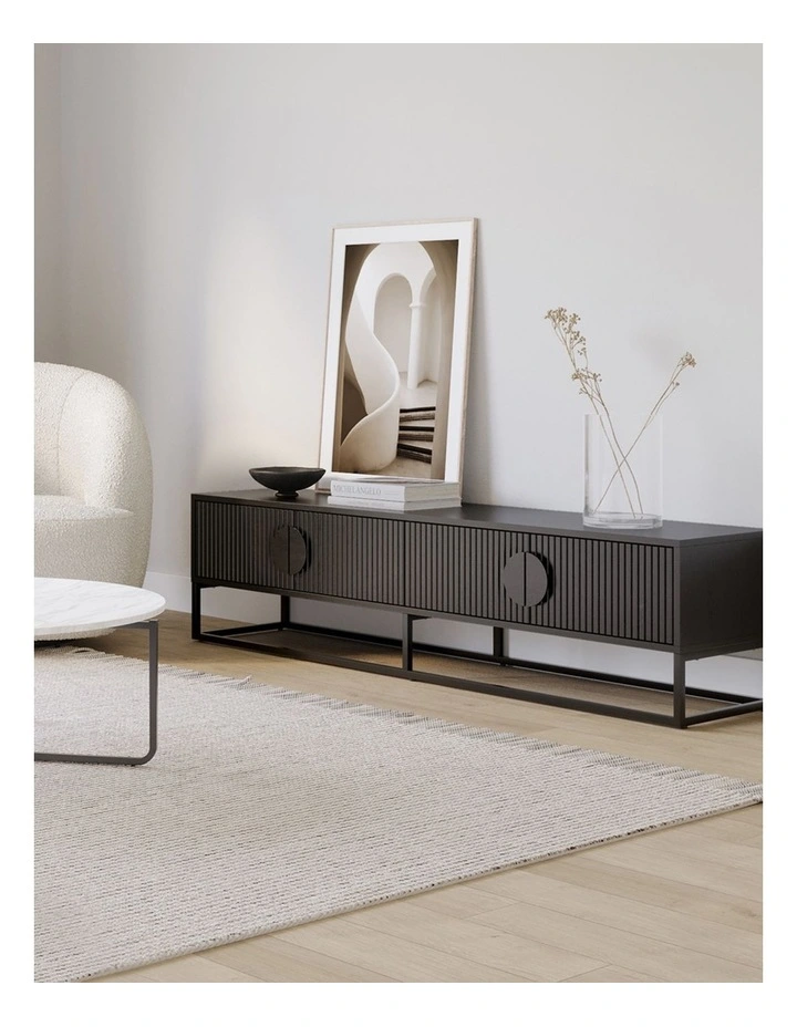Braxton Ripple Tv Entertainment Unit 180cm in Black image 2