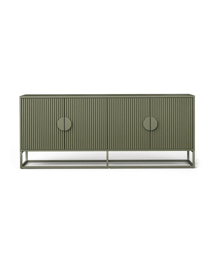 Braxton Ripple Sideboard Buffet In Olive Green image 2