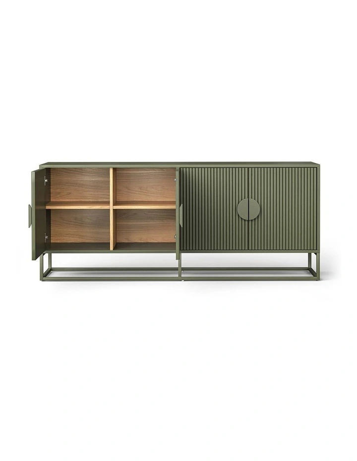 Braxton Ripple Sideboard Buffet In Olive Green image 3
