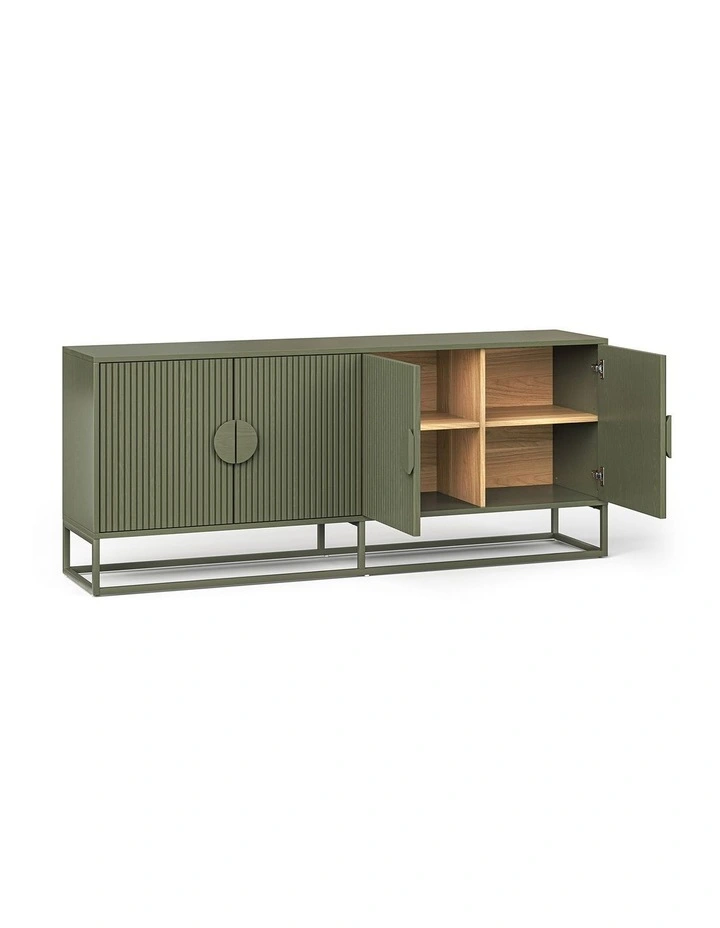 Braxton Ripple Sideboard Buffet In Olive Green image 4