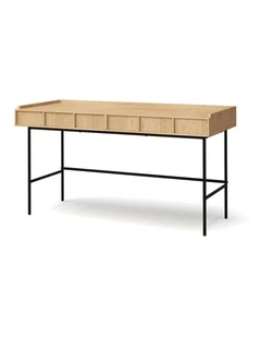 Linea 2 Drawer Desk 140cm in Natural Oak