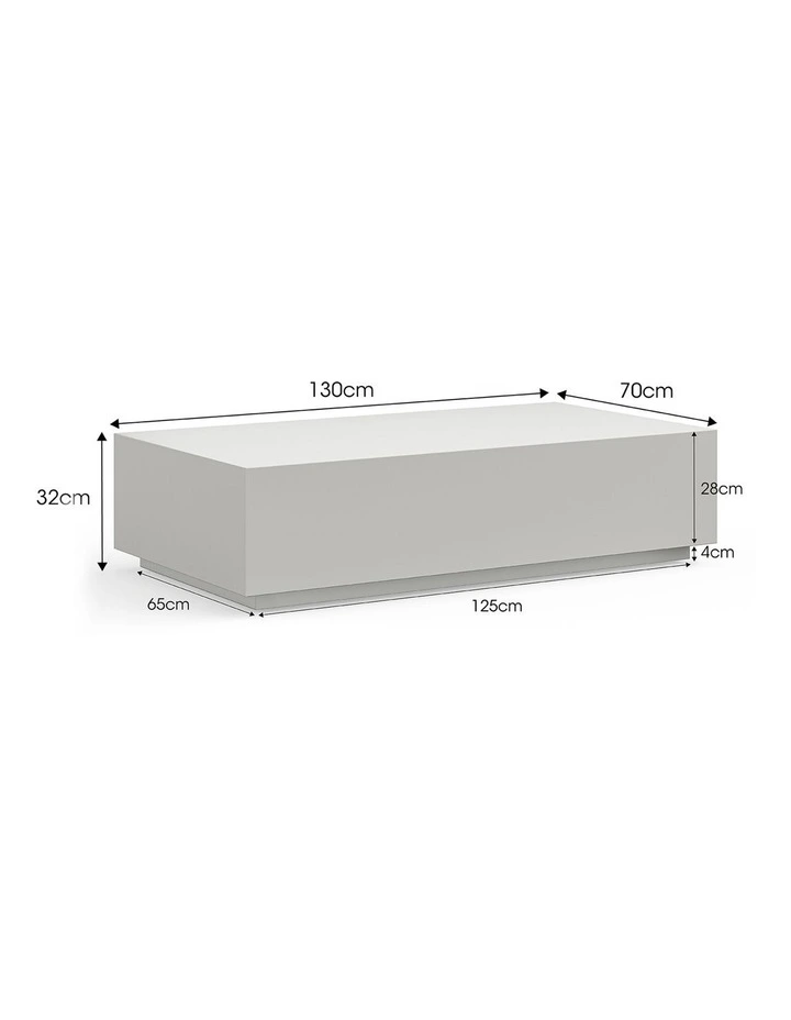 Plade Concrete Coffee Table In Grey image 7
