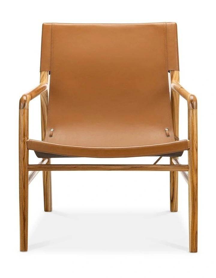 Norah Leather Sling Armchair In Coco Tan image 2