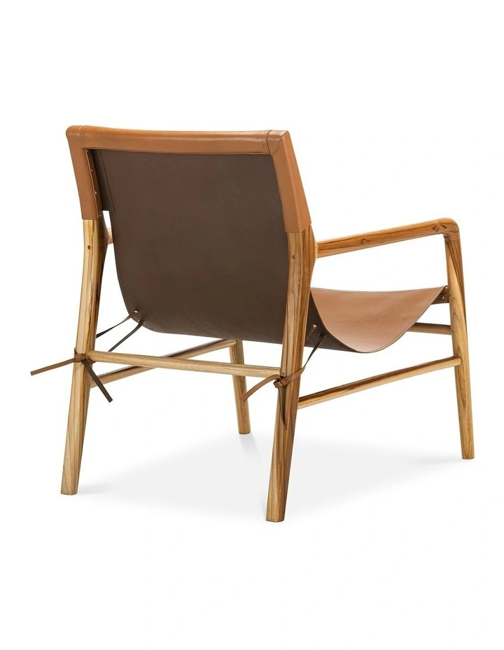 Norah Leather Sling Armchair In Coco Tan image 4