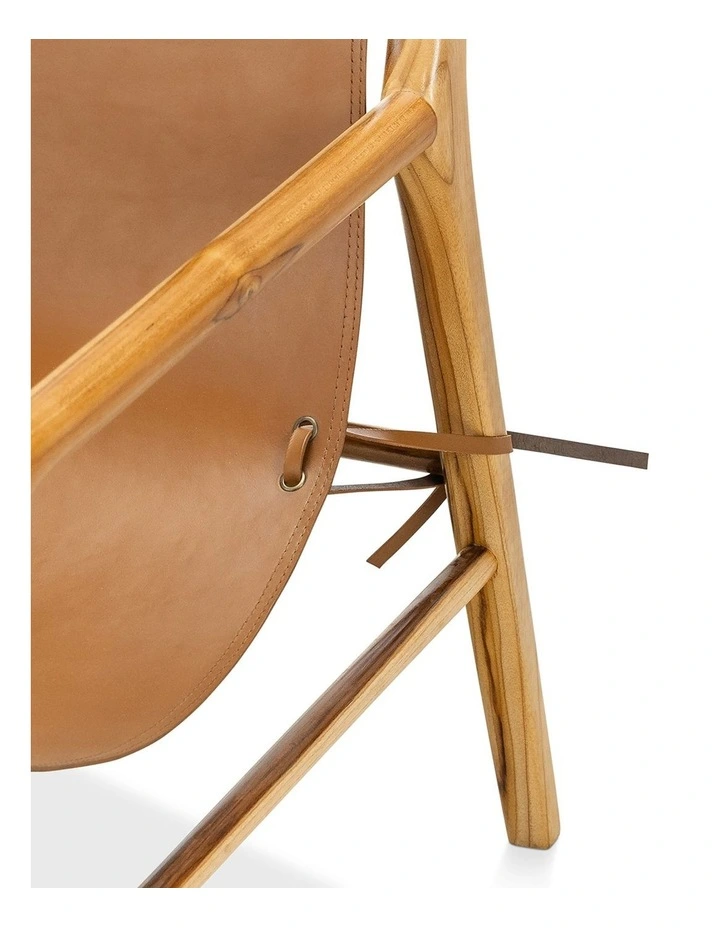 Norah Leather Sling Armchair In Coco Tan image 5