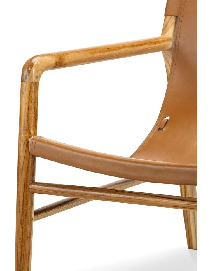Norah Leather Sling Armchair In Coco Tan image 6