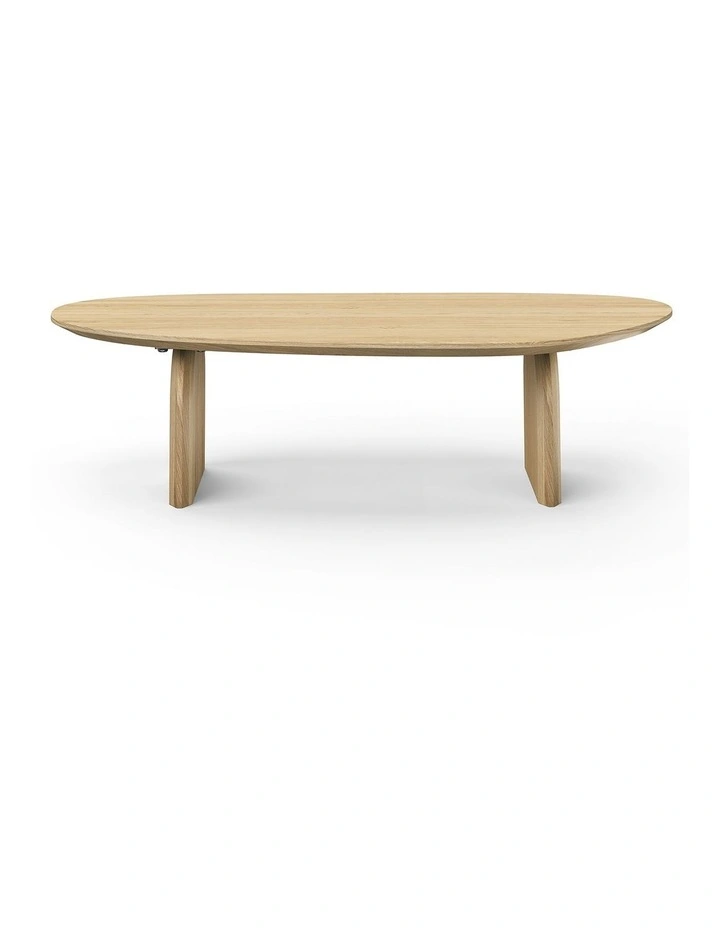 Arco Oval Oak Coffee Table In Natural image 4
