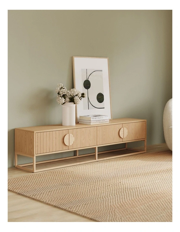 Braxton Ripple Tv Entertainment Unit 180cm In Natural Oak image 2