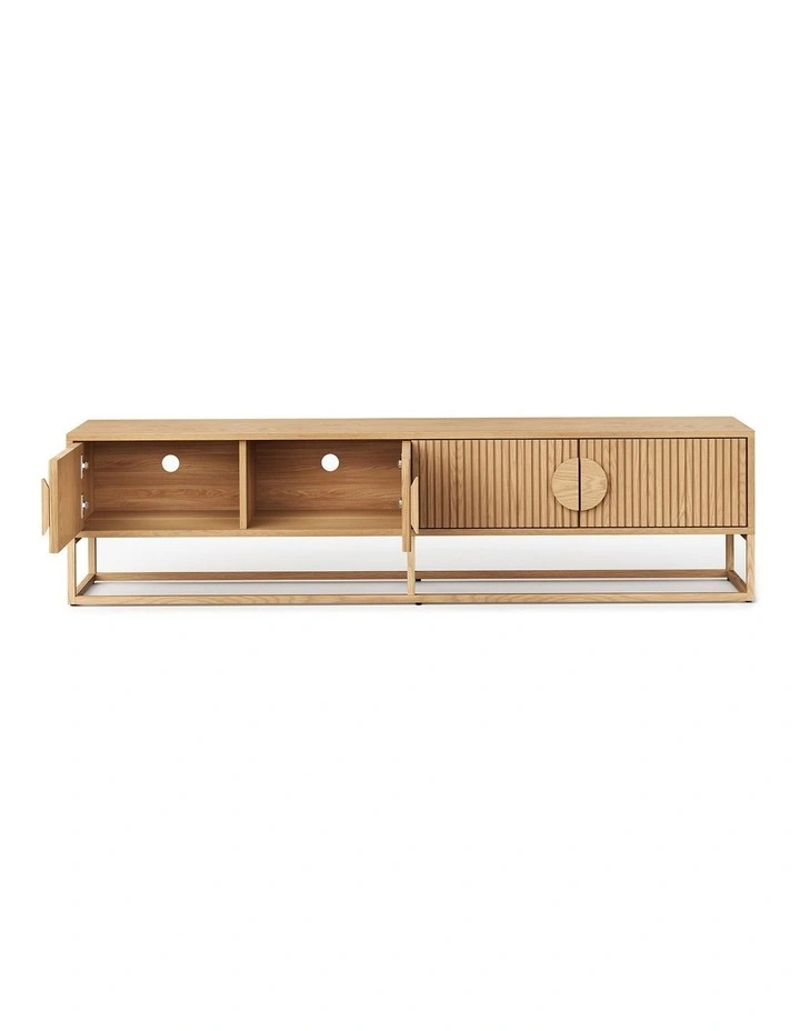 Braxton Ripple Tv Entertainment Unit 180cm In Natural Oak image 4