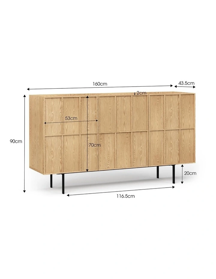 Linea Sideboard Cabinet 160cm In Natural Oak image 5