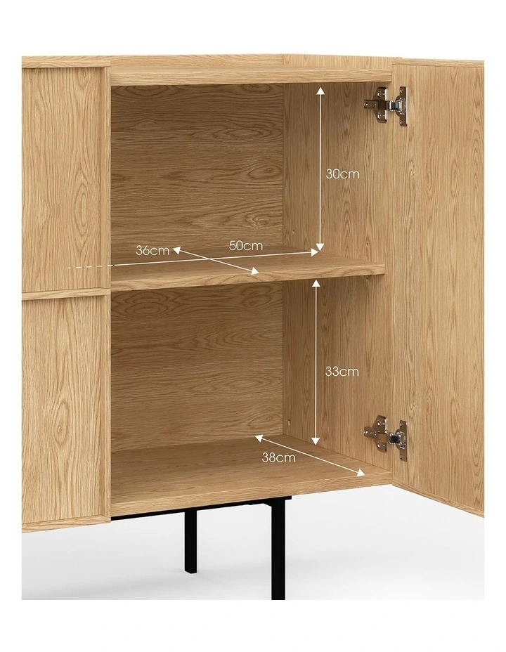 Linea Sideboard Cabinet 160cm In Natural Oak image 6