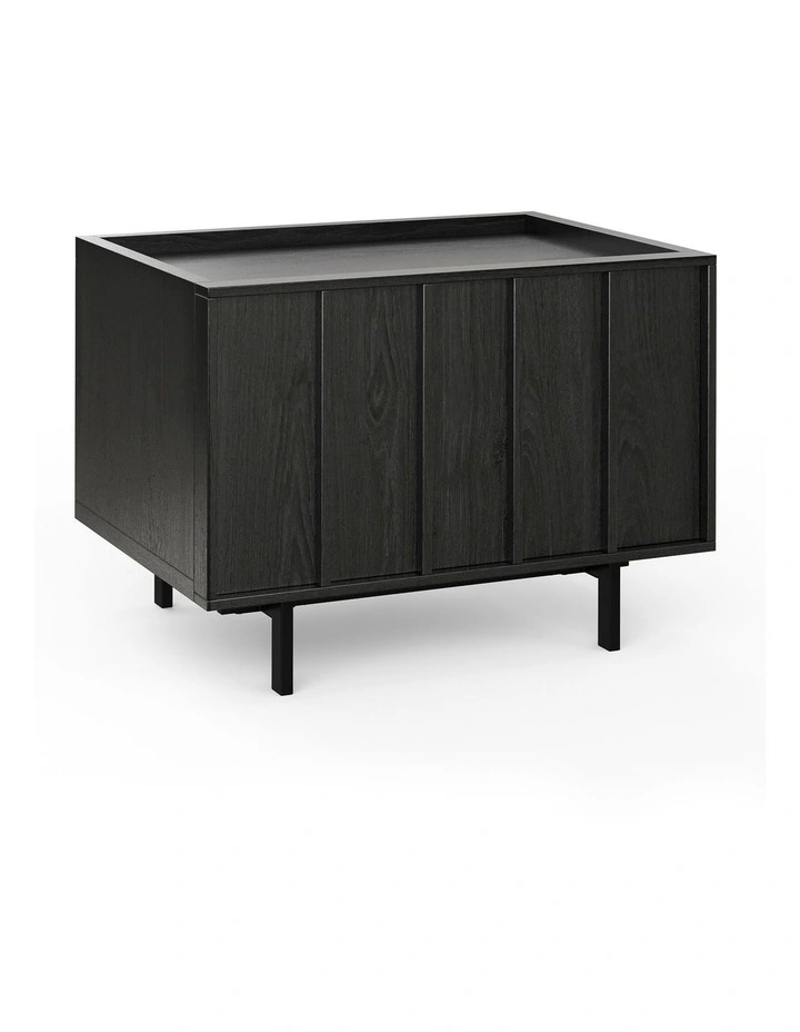 Linea Bedside Table In Black Oak image 1