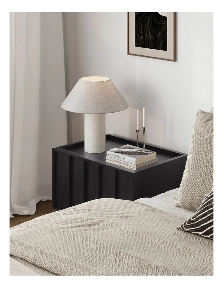 Linea Bedside Table In Black Oak image 3