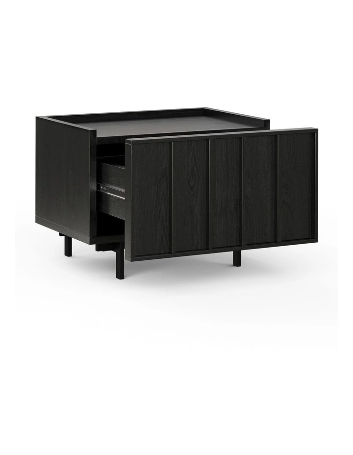 Linea Bedside Table In Black Oak image 5