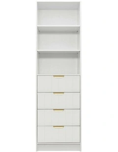 Malmo VJ Panel Walk Wardrobe With Pull Handle in White