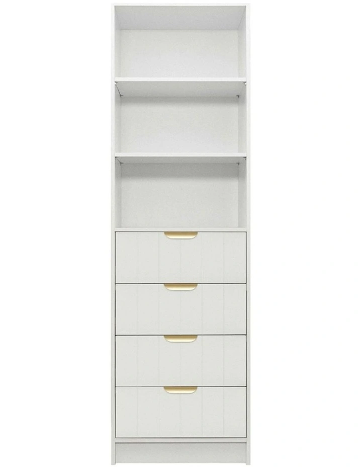 Malmo VJ Panel Walk Wardrobe With Pull Handle in White image 1