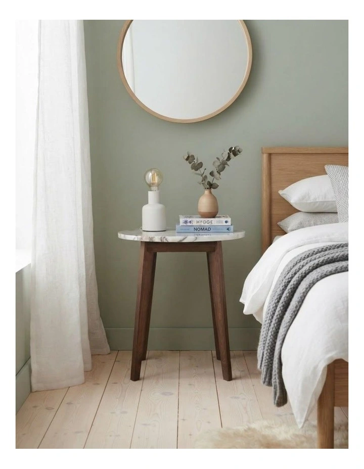 Nero Decorative Furniture Walnut Side Table Natural Oak Marble 60x50x50cm image 4