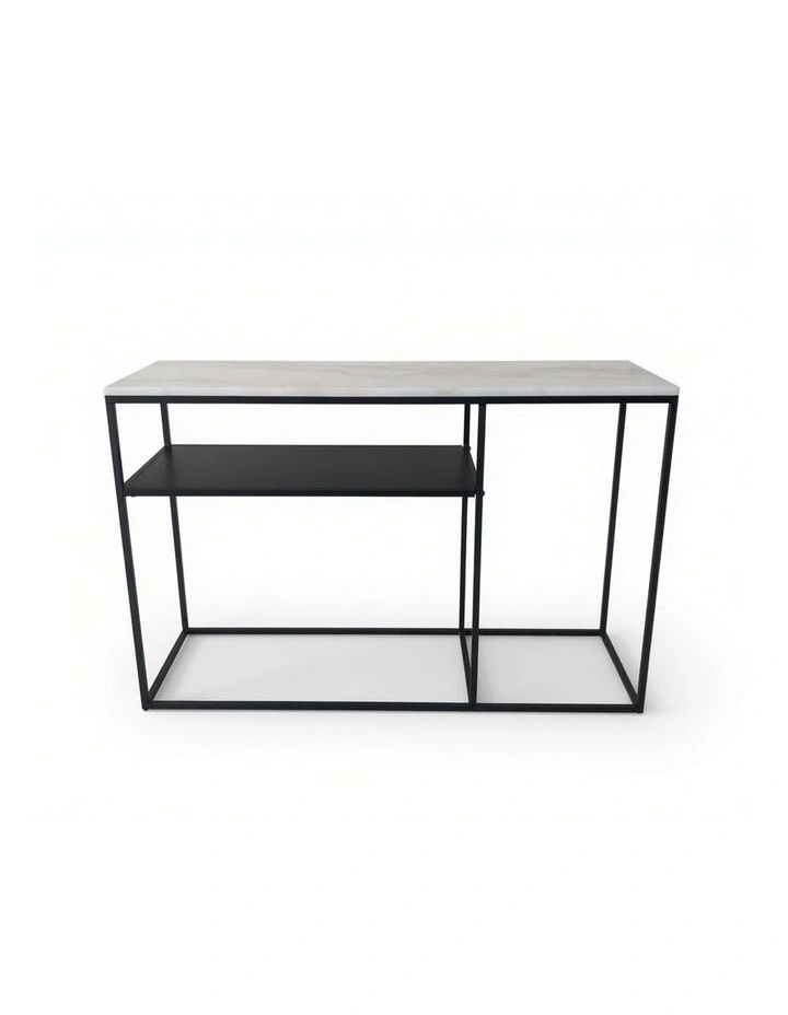 Aura Entry Console Table Metal Frame 120x40x80cm in Multi image 1