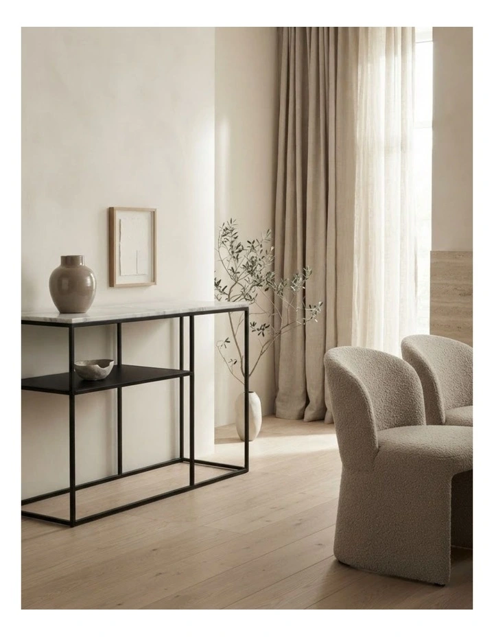 Aura Entry Console Table Metal Frame 120x40x80cm in Multi image 2