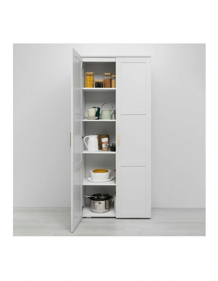 Stockholm White Hamptons Storage Cupboard in White image 3